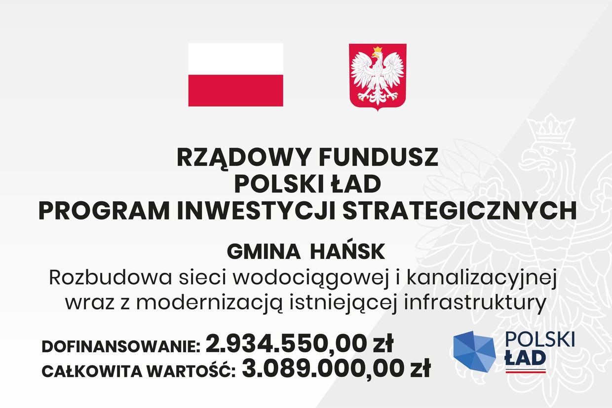 UG Hańsk Tablica Informacyjna Polski Ład Wodociągi v 2